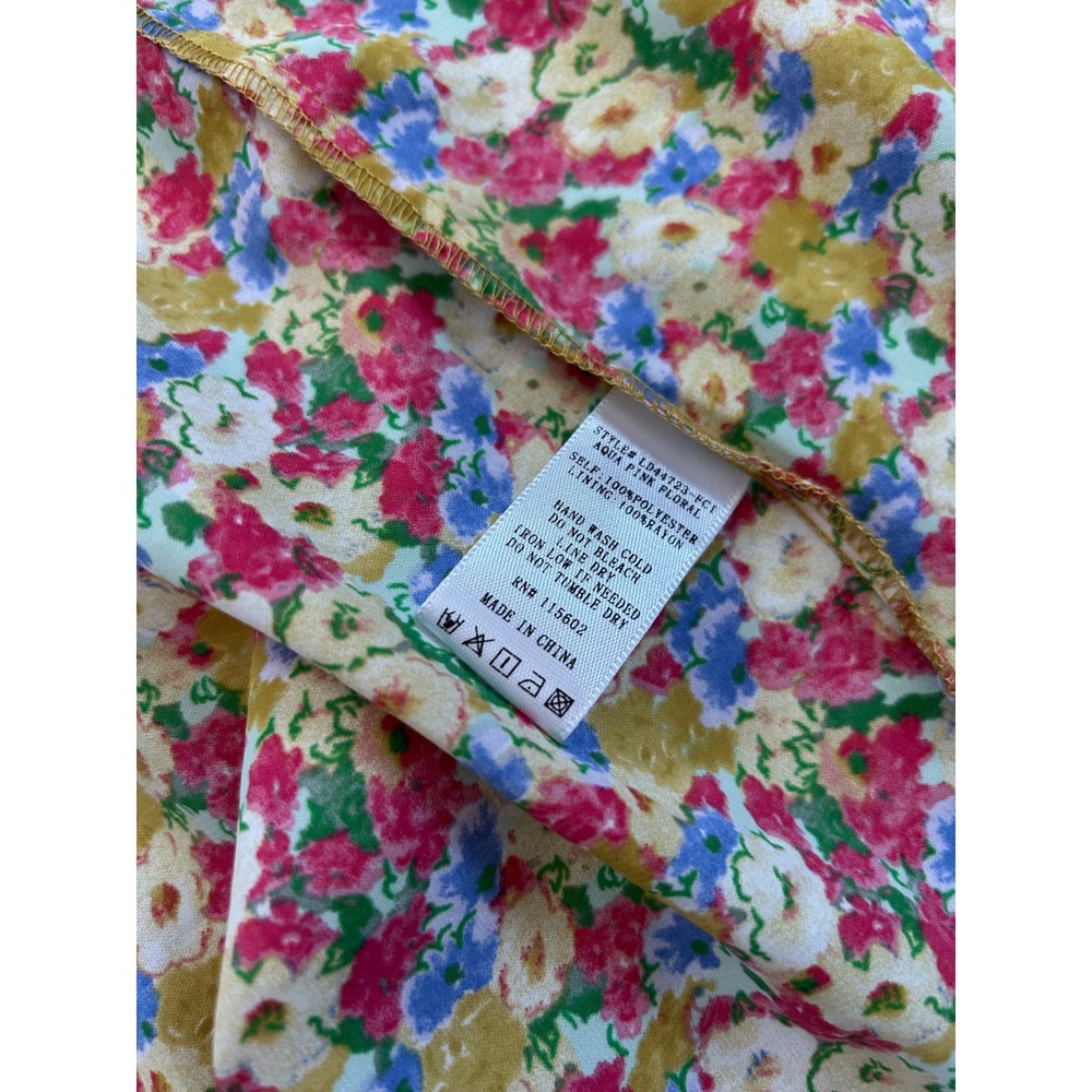 LUSH Floral Print Square Neck Tie Front Maxi Dress‎ Women's Size M - Picture 5 of 8